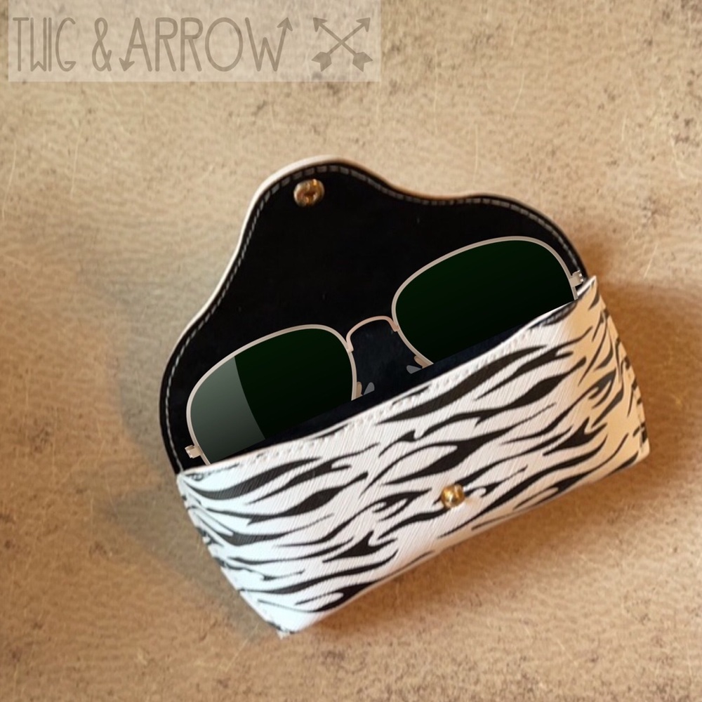 Twig & Arrow Zebra Sunglasses Case